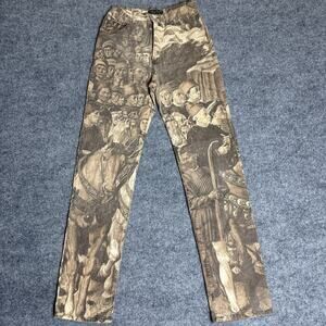 Equinox Overdrive Jeans Italy Sz 44 Renaissance Art Print Graphic Pants Y2K